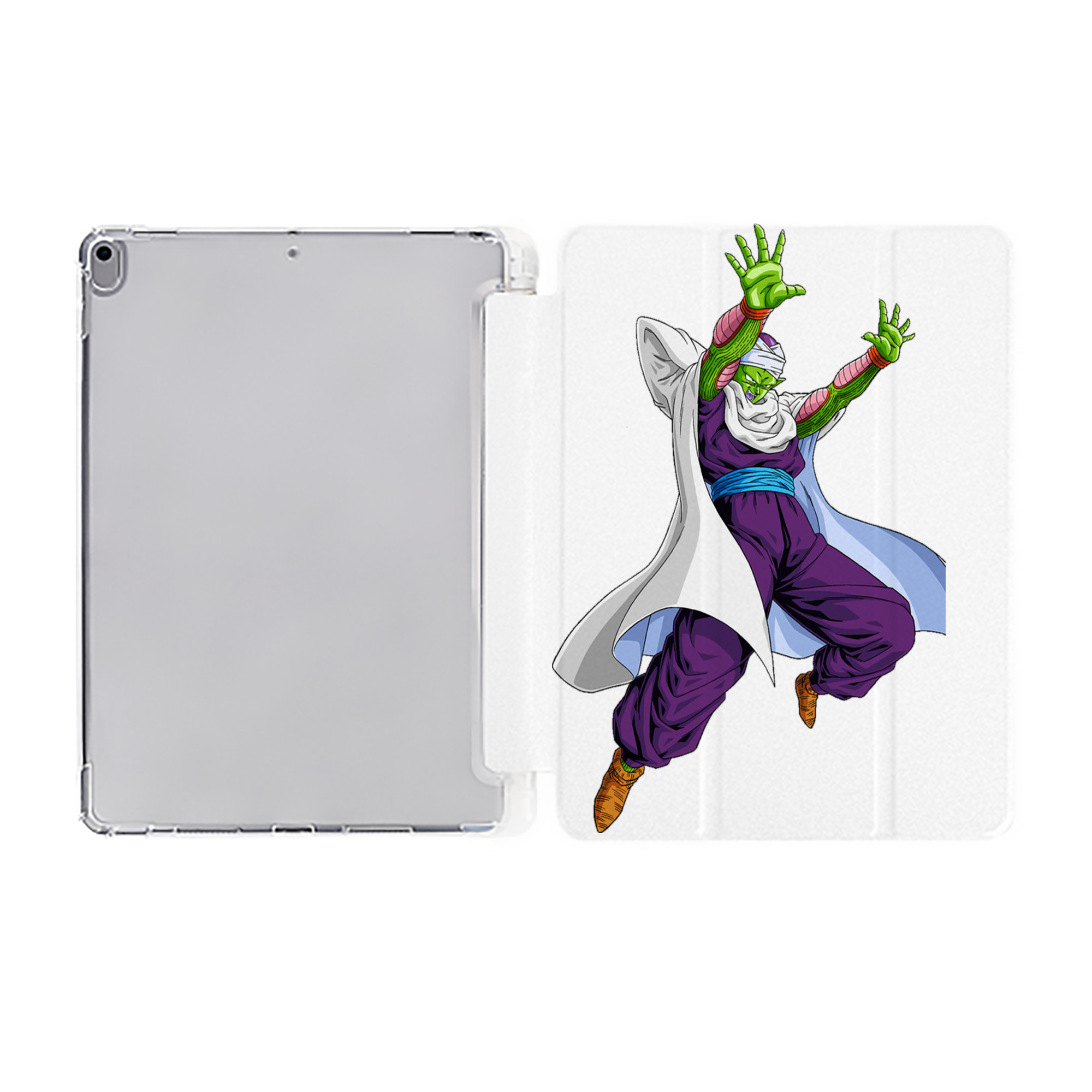 （画像用） ドラゴンボール ピッコロ DRAGON BALL Piccolo IPad ケース ペン収納付き 三つ折りスタンド PUレザー×シリコン 対応機種9.5/10.5/10.9インチ
